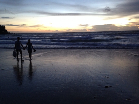 Sunset at the beachの素材