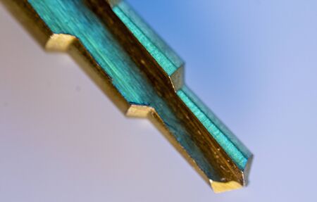 Macro image of a peeling drill