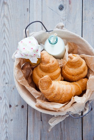 Fresh french croissantsの写真素材