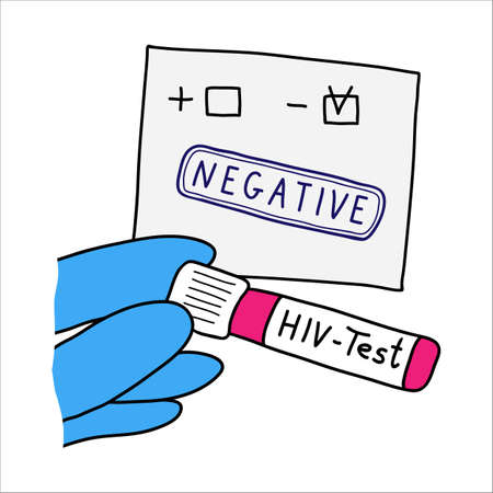 Hiv-test vector illustrationのイラスト素材
