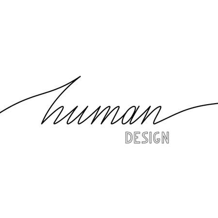 Human design lettering. Vector isolated illustrationのイラスト素材