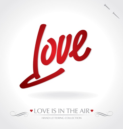 love hand lettering (vector)のイラスト素材