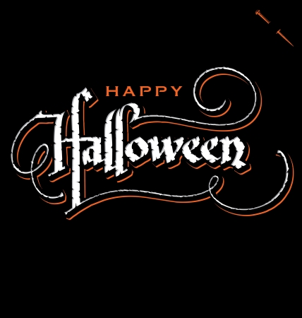 HALLOWEEN hand lettering (vector)のイラスト素材
