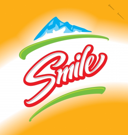 SMILE hand lettering (vector)のイラスト素材