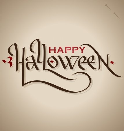 HALLOWEEN hand lettering - handmade calligraphyのイラスト素材