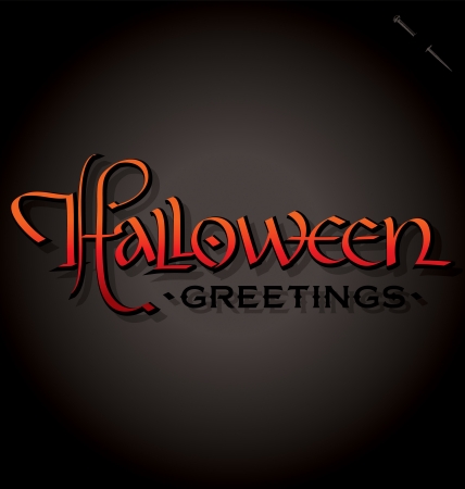 HALLOWEEN hand lettering - handmade calligraphyのイラスト素材