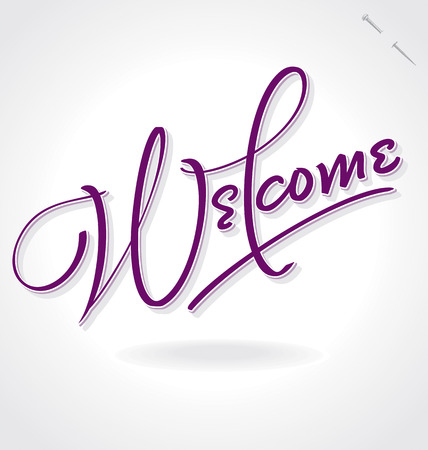 WELCOME hand lettering -- handmade calligraphyのイラスト素材