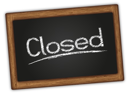 blackboard with the words vector closedのイラスト素材