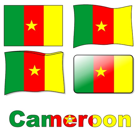 cameroon flagのイラスト素材