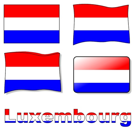 luxembourg flagのイラスト素材
