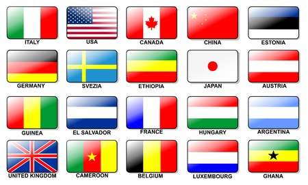 vector flagsのイラスト素材