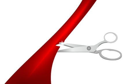 inauguration, ribbon cuttingのイラスト素材