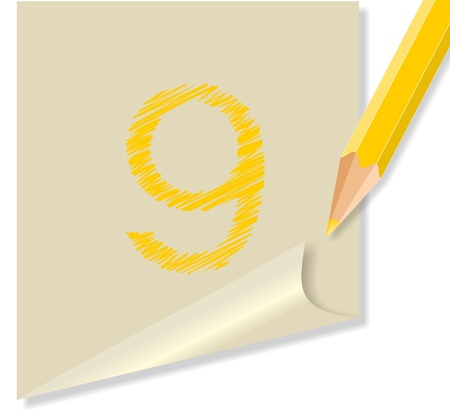 message with the number 9のイラスト素材