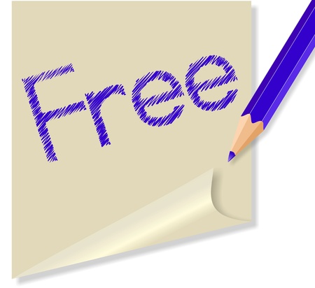 message with the word &quot;free&quot;のイラスト素材