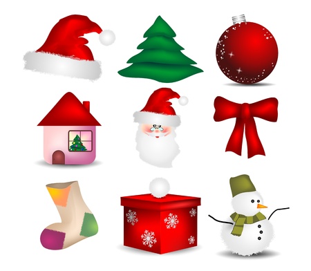 christmas icon setのイラスト素材