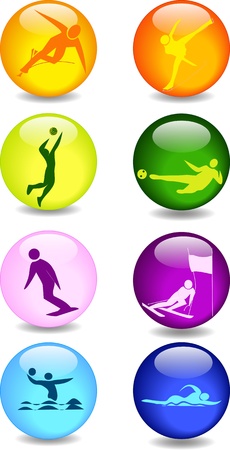 sports iconsのイラスト素材
