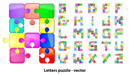 Letters puzzleのイラスト素材
