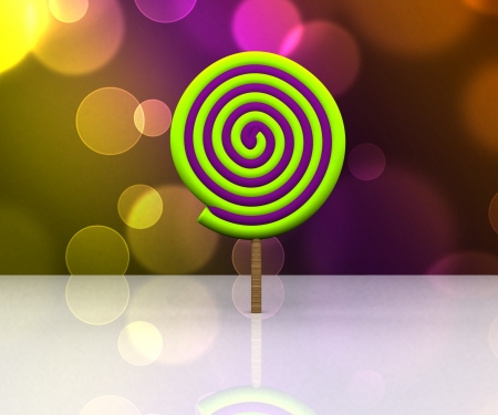 Cheerful background with candy - 3Dの写真素材