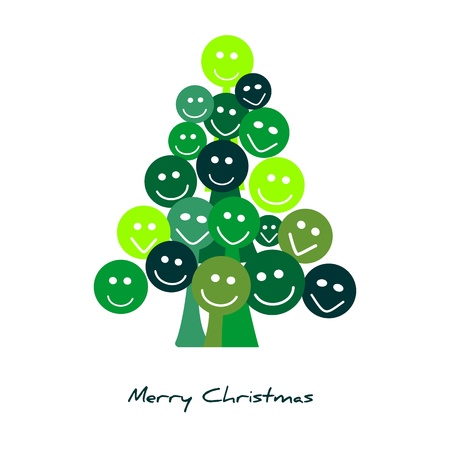 Merry christmas treeのイラスト素材
