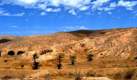 Panorama of the desert village of Matmata - Tunisia, Africaの写真素材