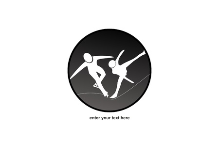 Figure Skating - Logoのイラスト素材