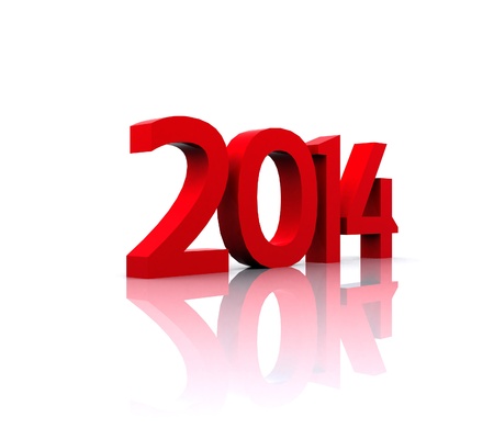 3D illustration - The new year     2014の写真素材