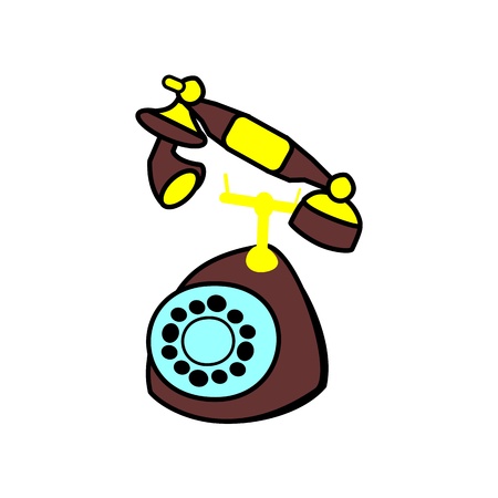 Phone retro styleのイラスト素材