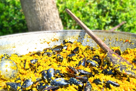 Rice with seafoodの写真素材