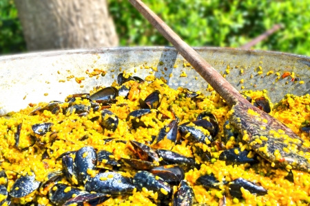 Rice with seafoodの写真素材