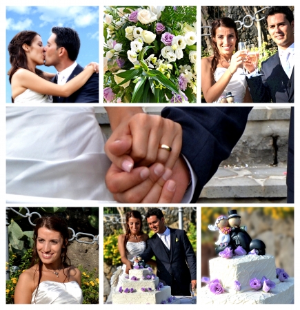 Collage - the best moments of the weddingの写真素材