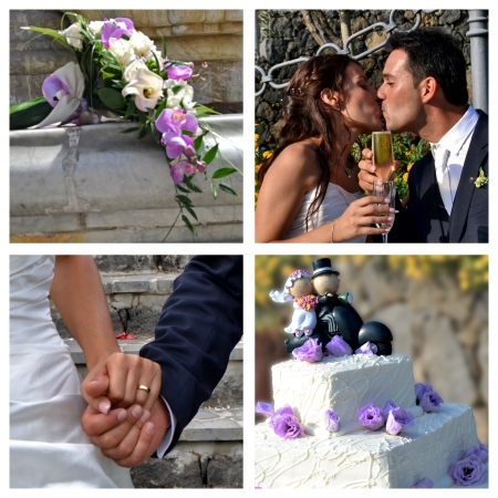 Collage - the best moments of the weddingの写真素材