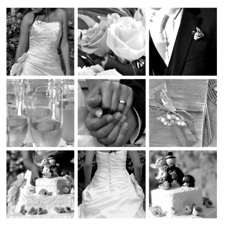 Collage - the best moments of the weddingの写真素材