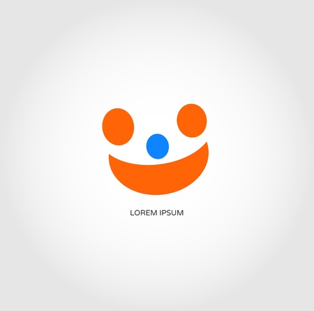 Abstract design depicting a family and a smileのイラスト素材