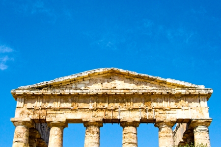 Ancient temple of Segesta in the valley - Trapani, Sicily の写真素材