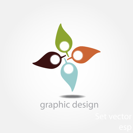 Graphic design - colorful abstract flower のイラスト素材