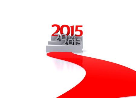 3D illustration - Here comes the new year     2015