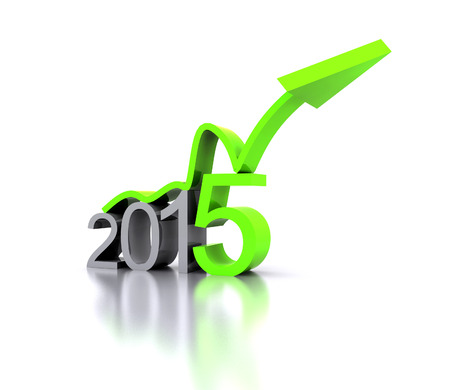3D illustration - a recovery in the New Year 2015