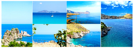 Sicily - the beautiful coast with crystal clear seaの写真素材