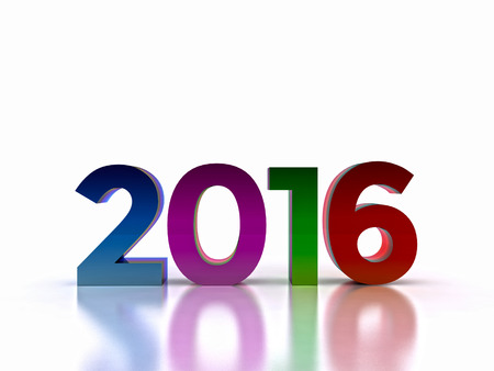 3D illustration - we celebrate the New Year 2016
