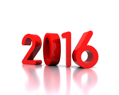 Here comes the new year ... 2016 - 3Dの写真素材