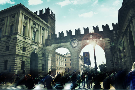 The historic city of Verona - Italyの写真素材