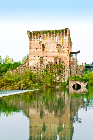 Borghetto, beautiful village in the Veneto - Italyの写真素材