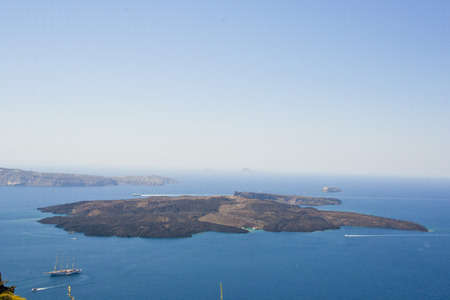 Panorama beautiful island of Santorini - Greece, Europeの写真素材