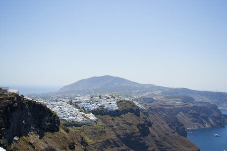 Panorama beautiful island of Santorini - Greece, Europe