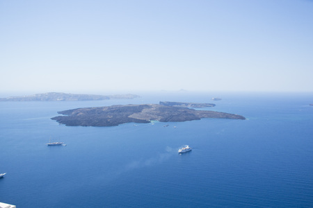 Panorama beautiful island of Santorini - Greece, Europeの写真素材