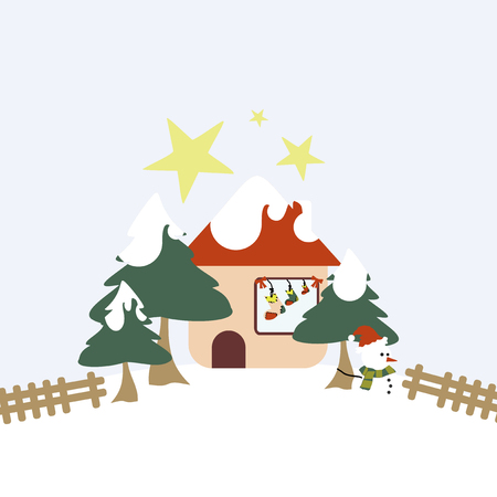 Background with Christmas decorations of Christmasのイラスト素材