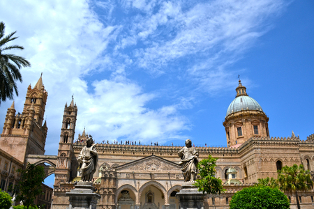 Palermo majestic Cathedral of Saint Virgin Mary Assumptionの写真素材