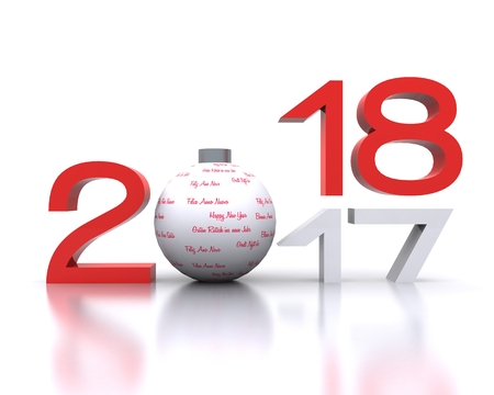 New Year 2018 Background - 3D