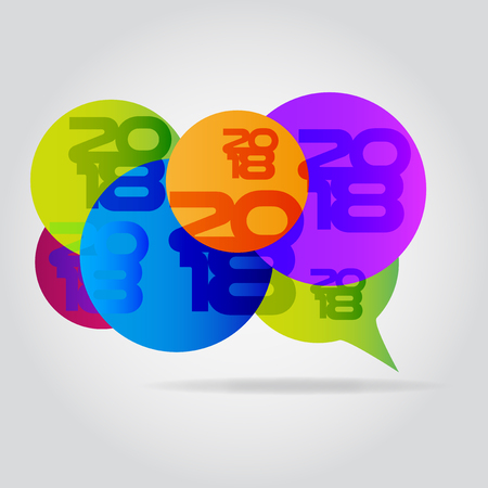 Abstract background for the arrival of new year 2018のイラスト素材