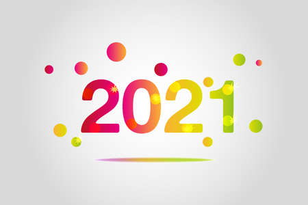 New year 2021 graphic templateのイラスト素材